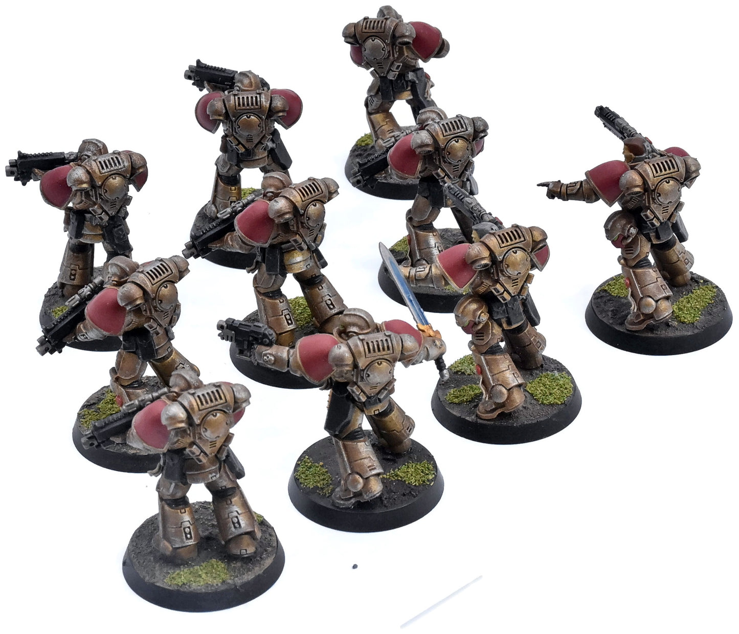 SPACE MARINES 10 Minotaur Intercessors #1 WELL PAINTED Warhammer 40K 1280