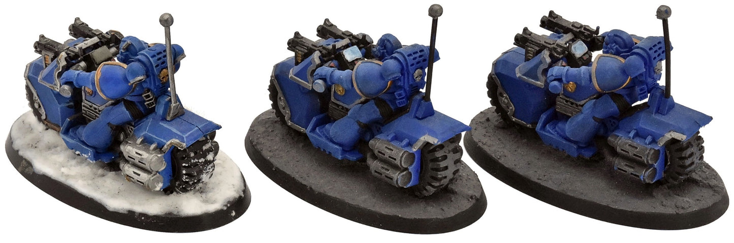SPACE MARINES 3 Space Marines Bike Squad #1 Warhammer 40K 6677