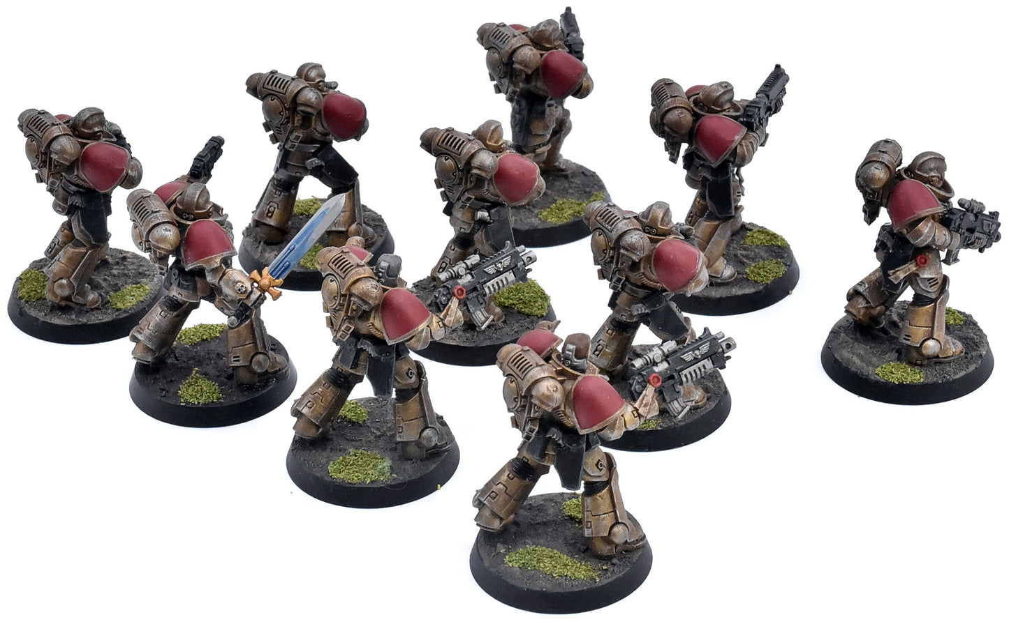 SPACE MARINES 10 Minotaur Intercessors #1 WELL PAINTED Warhammer 40K 1280