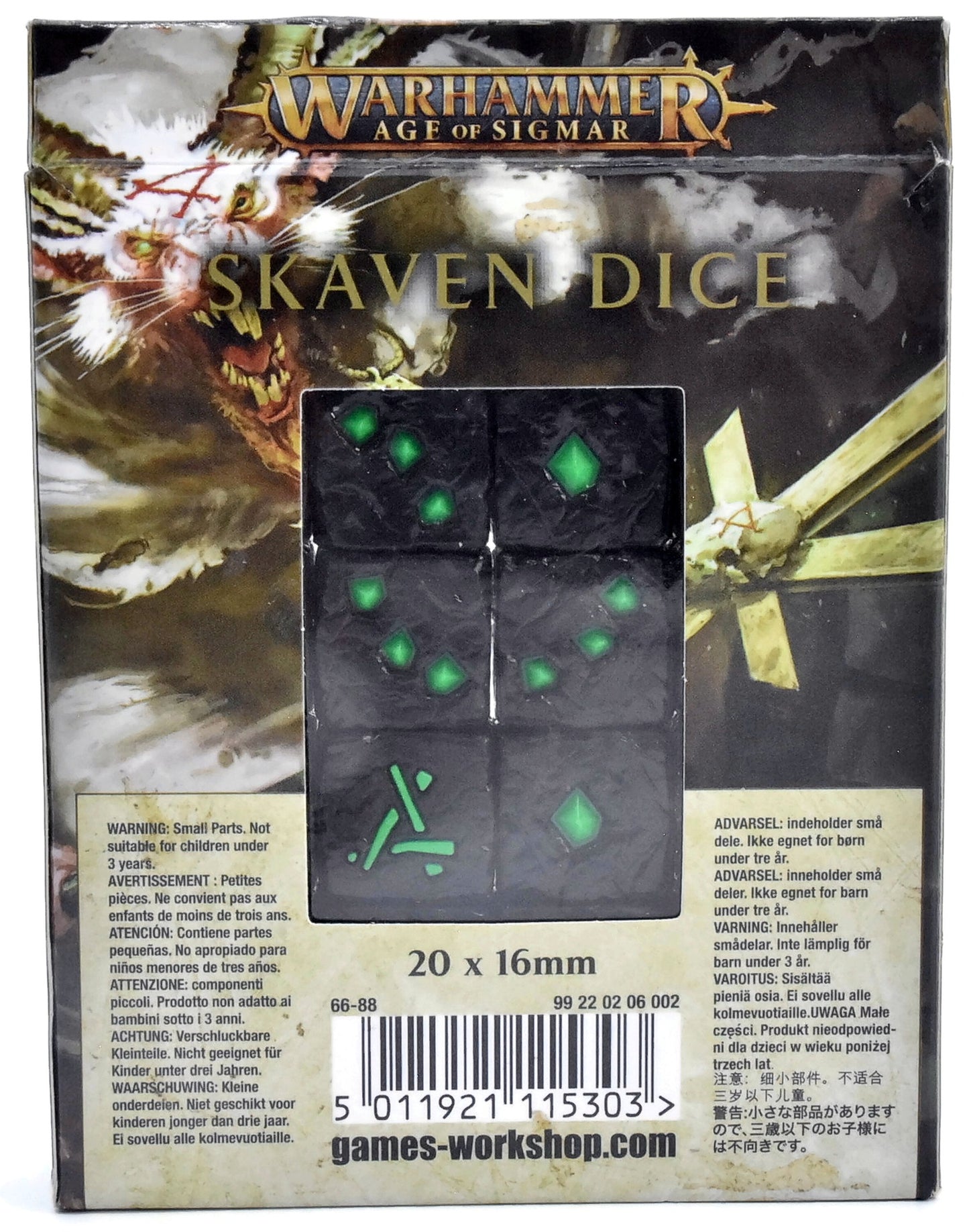 SKAVEN 20 Age Of Sigmar Skaven Dice #1 Sigmar 1532