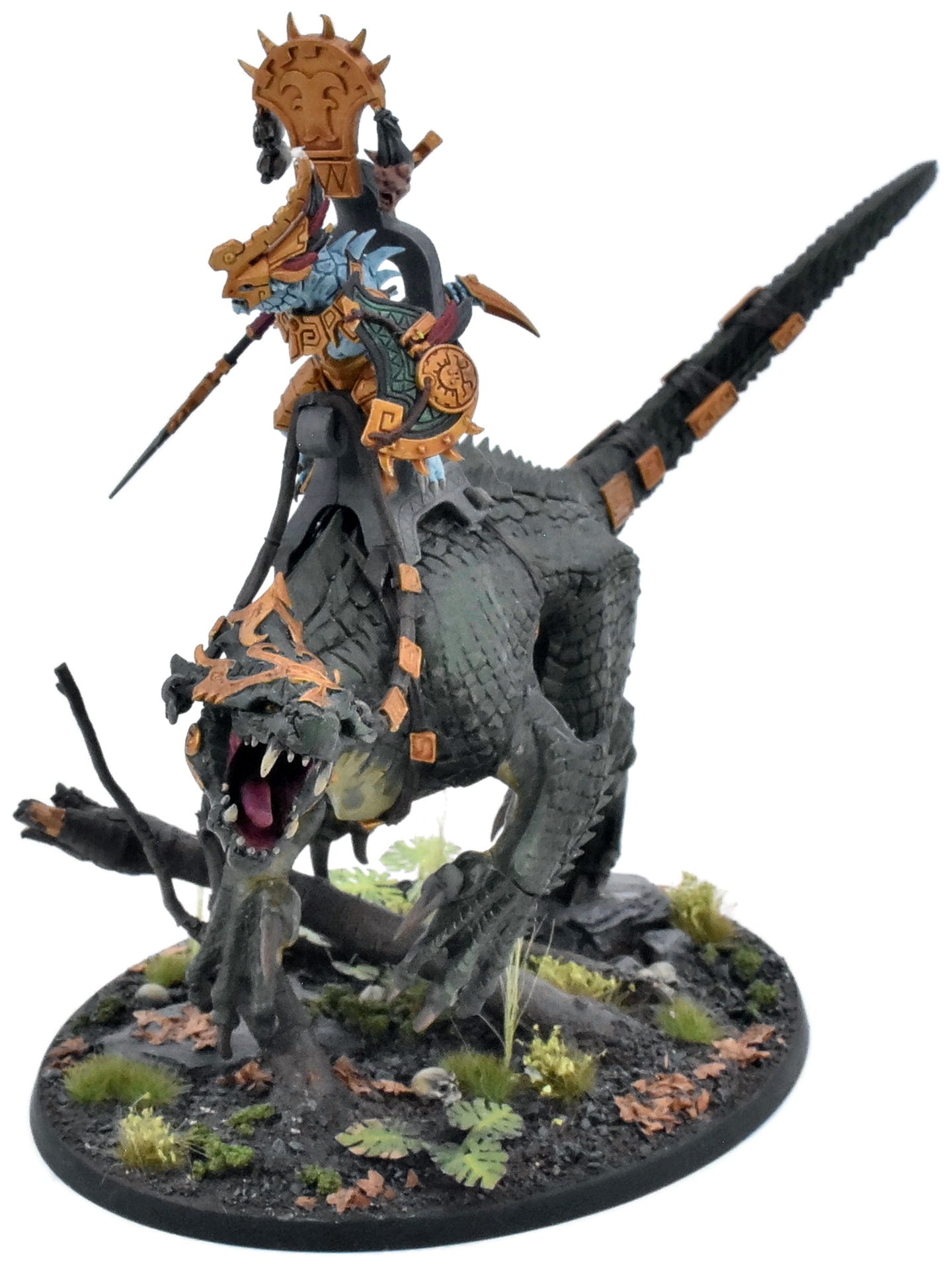 SERAPHON Saurus Oldblood On Carnosaur #3 PRO PAINTED Converted 7025