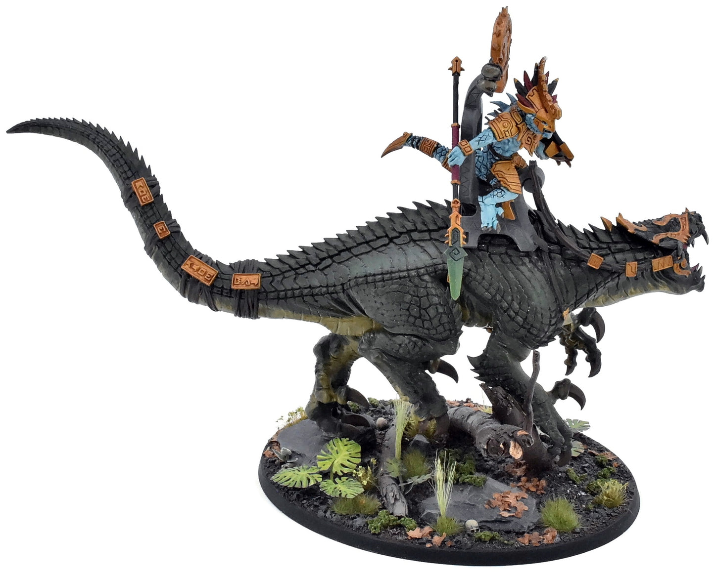 SERAPHON Saurus Oldblood On Carnosaur #3 PRO PAINTED Converted 7025