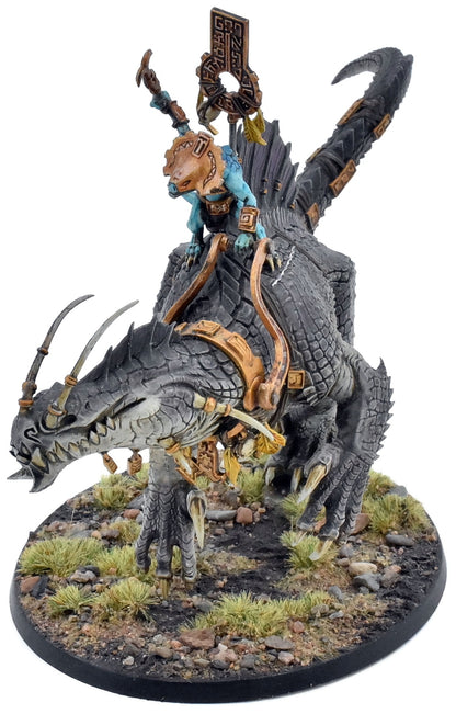 SERAPHON Skink Oracle On Troglodon #1 PRO PAINTED Sigmar 7032