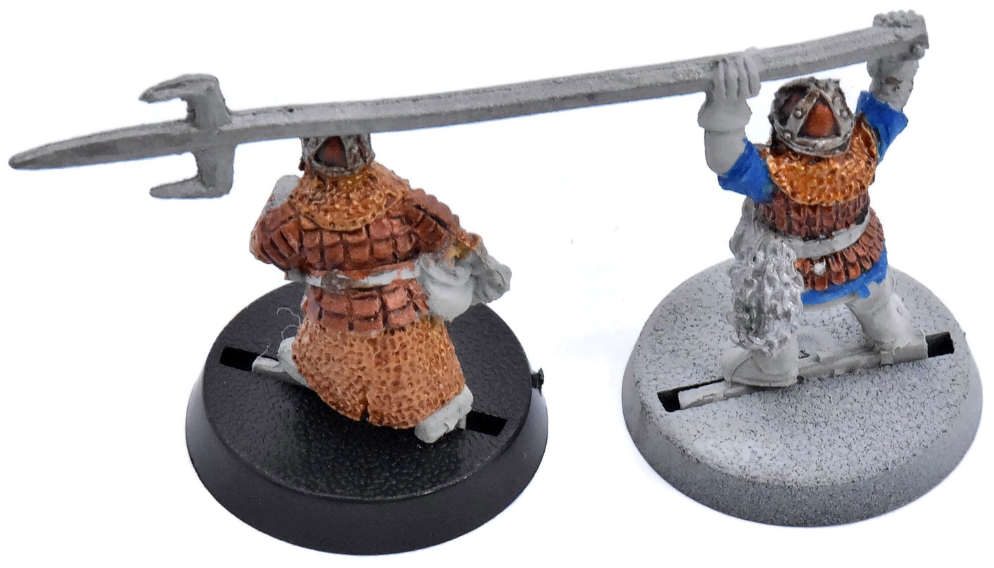 LOTR Dwarf Vault Warden Team #2 FINECAST, INCOMPLETE Missing shield 18 ...