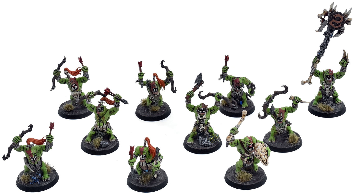ORRUK WARCLANS 10 Savage Orruks #2 PRO PAINTED Warhammer Sigmar 7216