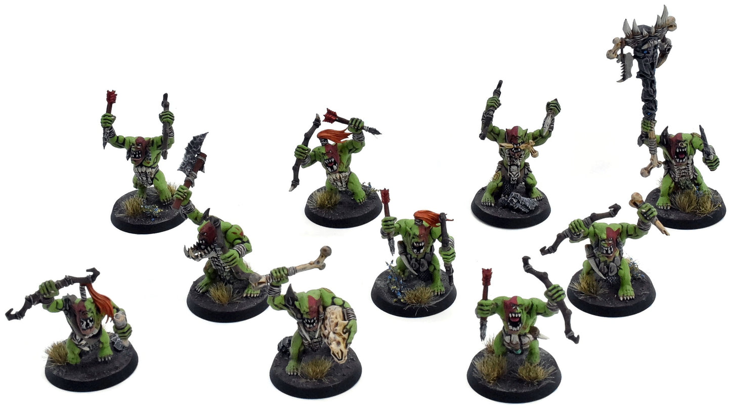 ORRUK WARCLANS 10 Savage Orruks #3 PRO PAINTED Warhammer Sigmar 7223
