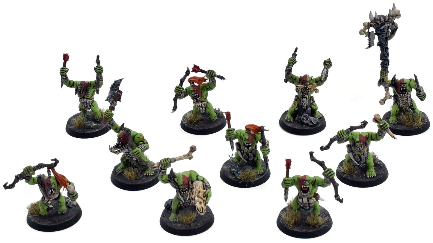 ORRUK WARCLANS 10 Savage Orruks #3 PRO PAINTED Warhammer Sigmar 7223
