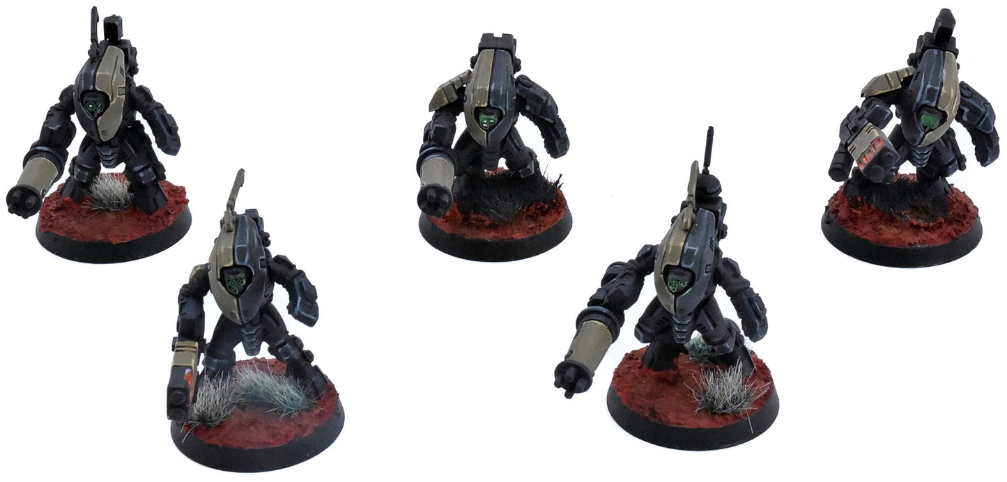 T'AU EMPIRE 5 Xv25 Stealth Battlesuits #1 PRO PAINTED Warhammer 40K 1983