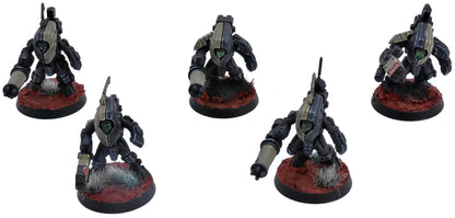 T'AU EMPIRE 5 Xv25 Stealth Battlesuits #1 PRO PAINTED Warhammer 40K 1983