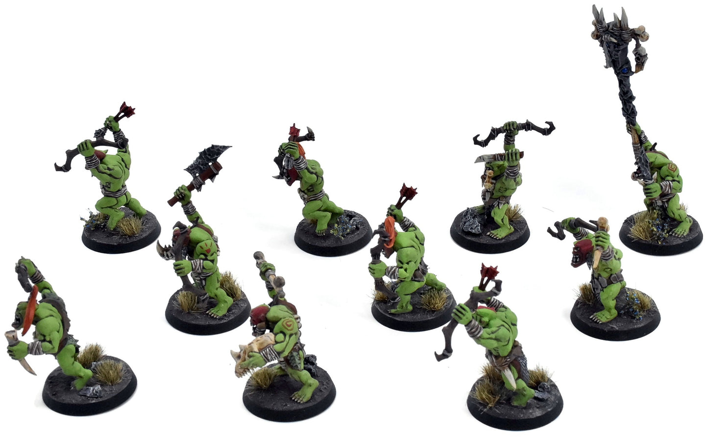 ORRUK WARCLANS 10 Savage Orruks #3 PRO PAINTED Warhammer Sigmar 7223