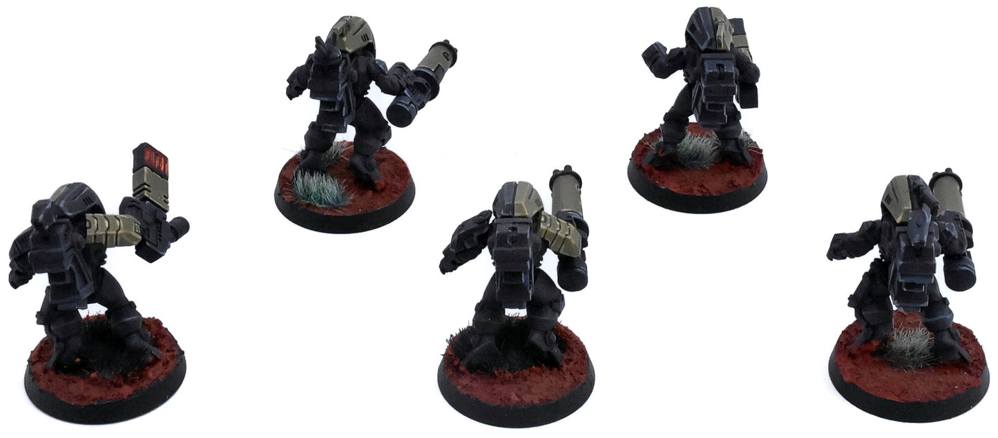 T'AU EMPIRE 5 Xv25 Stealth Battlesuits #1 PRO PAINTED Warhammer 40K 1983