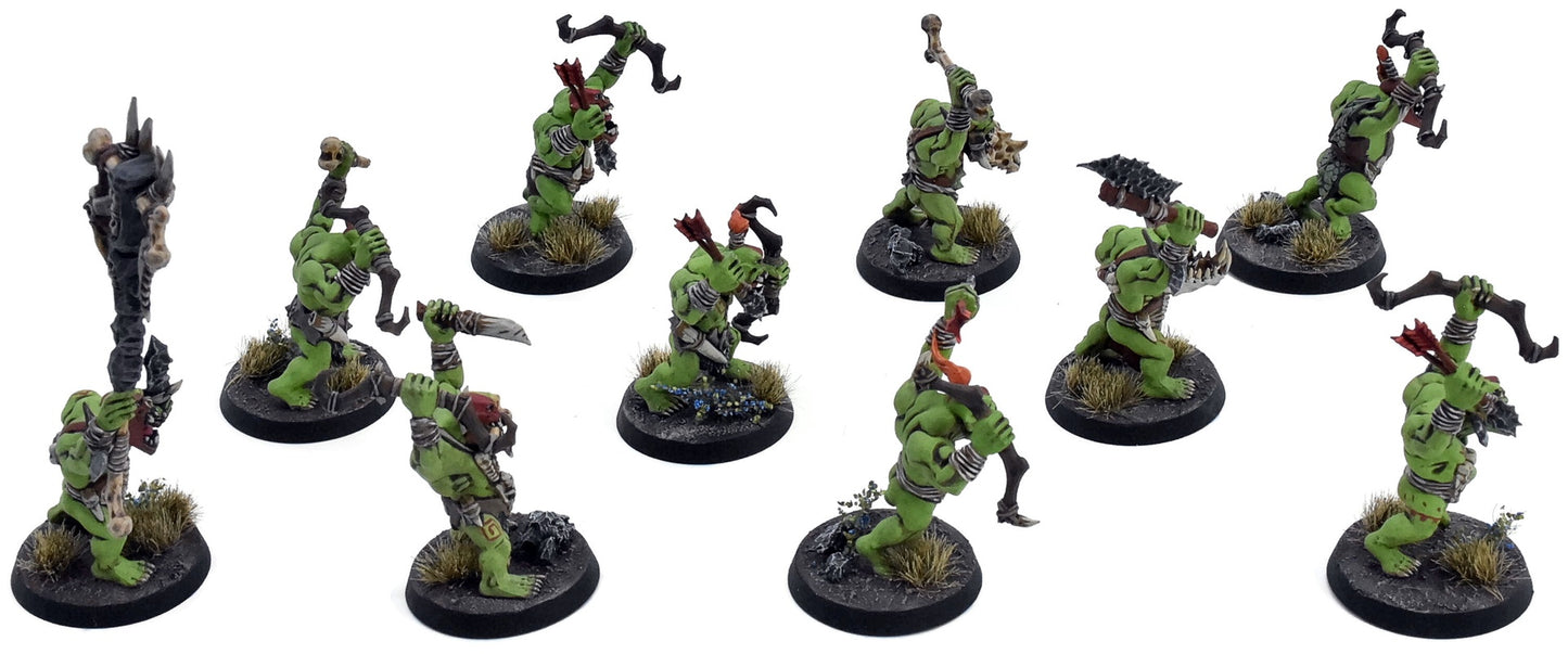 ORRUK WARCLANS 10 Savage Orruks #3 PRO PAINTED Warhammer Sigmar 7223
