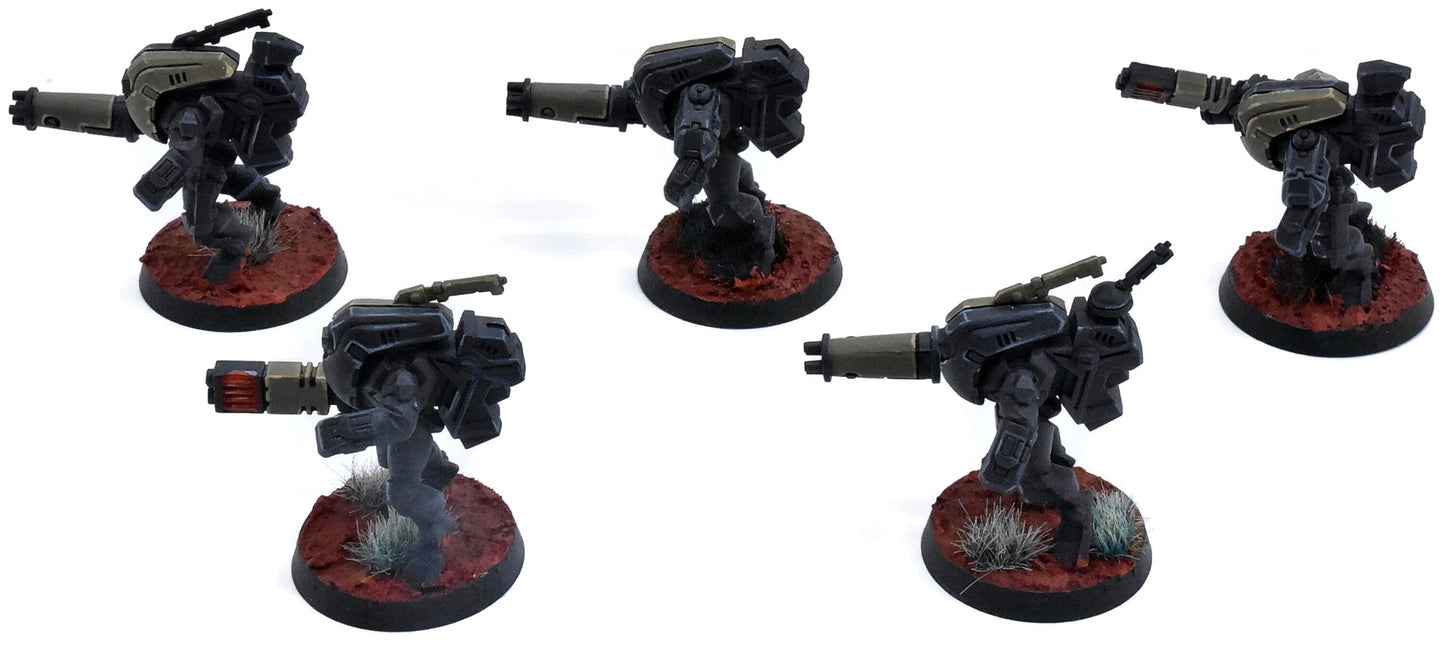 T'AU EMPIRE 5 Xv25 Stealth Battlesuits #1 PRO PAINTED Warhammer 40K 1983