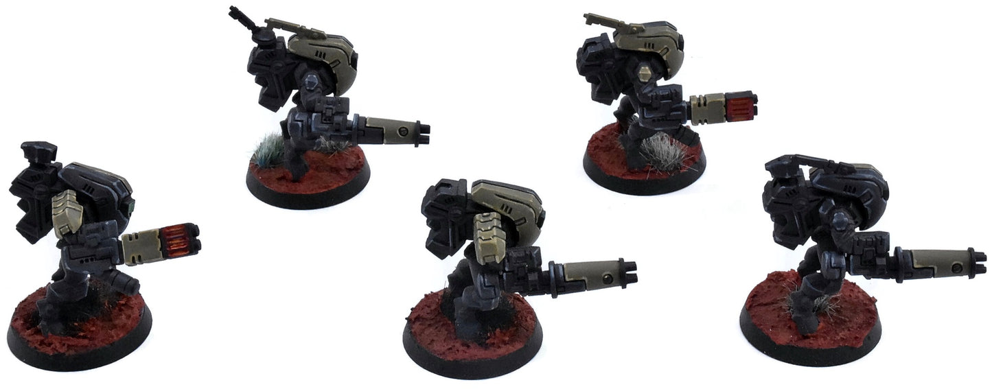 T'AU EMPIRE 5 Xv25 Stealth Battlesuits #1 PRO PAINTED Warhammer 40K 1983