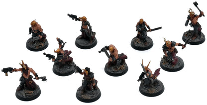 CHAOS SPACE MARINES 10 Chaos Cultists #1 WELL PAINTED Warhammer 40K 7360