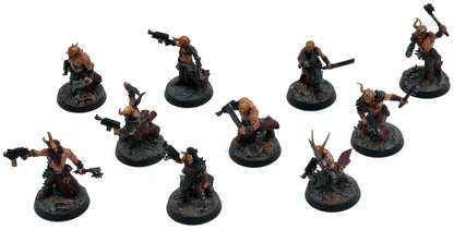 CHAOS SPACE MARINES 10 Chaos Cultists #1 WELL PAINTED Warhammer 40K 7360