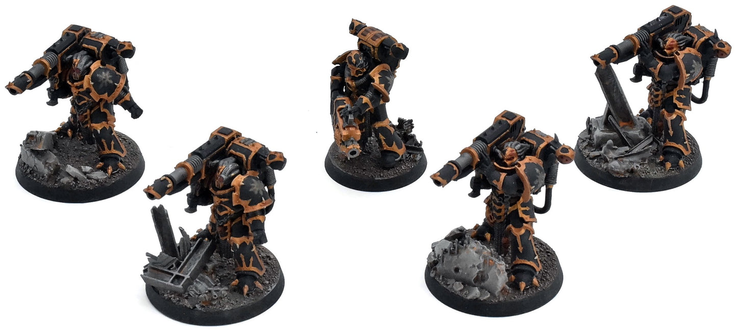CHAOS SPACE MARINES 5 Havocs #1 WELL PAINTED Warhammer 40K 7377