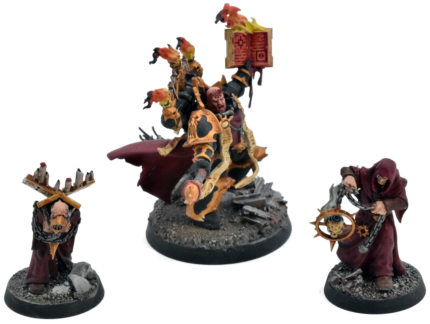 CHAOS SPACE MARINES Dark Apostle With Disciples #1 WELL PAINTED 40K 7407