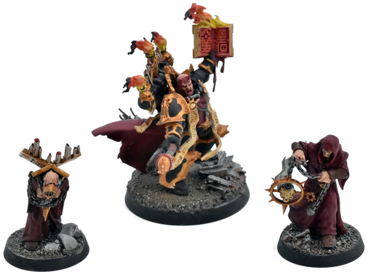 CHAOS SPACE MARINES Dark Apostle With Disciples #1 WELL PAINTED 40K 7407