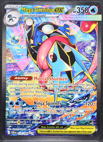 POKÉMON Mega Greninja EX 116/086 LP Chaos Rising Special Illustration Rare