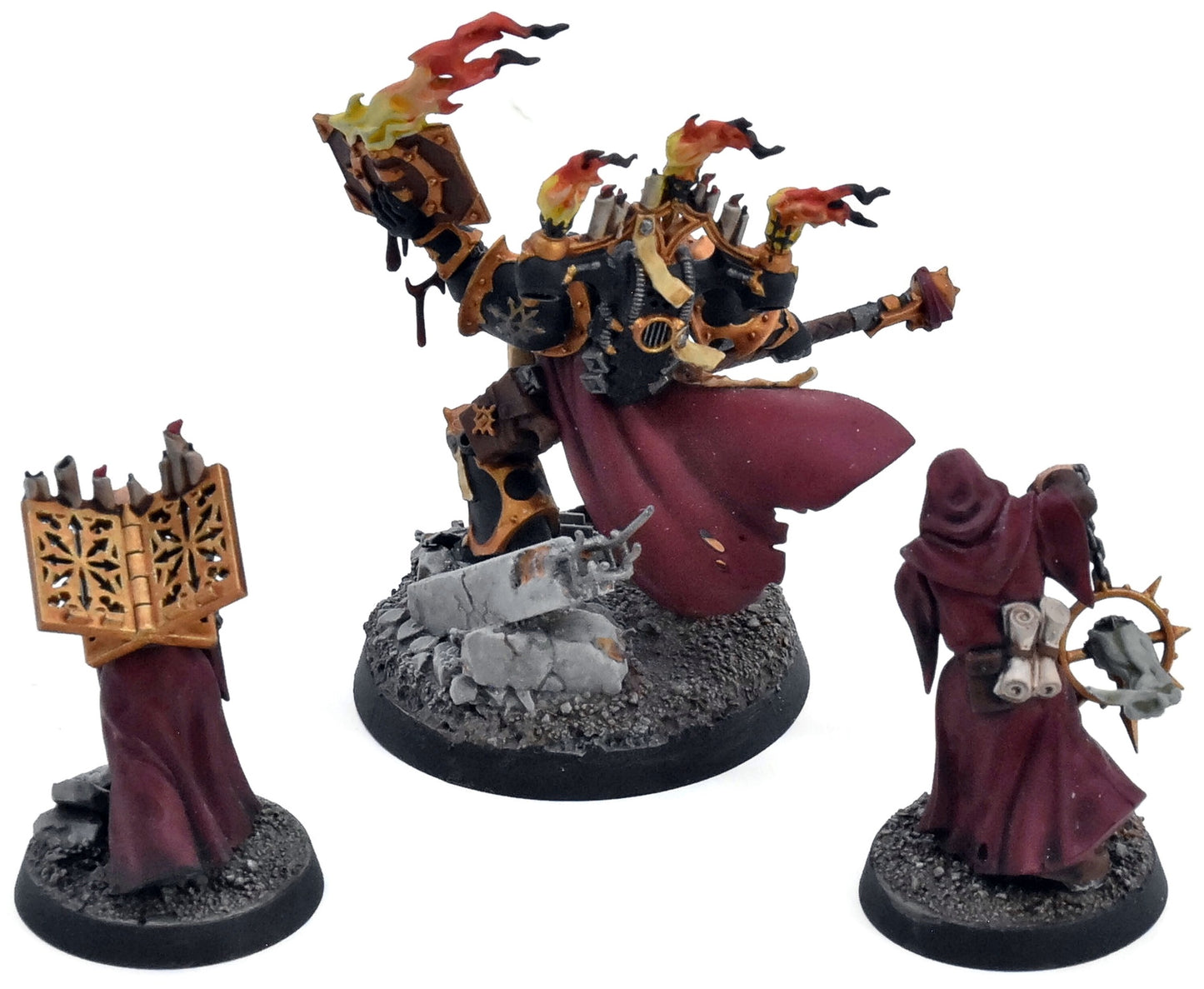CHAOS SPACE MARINES Dark Apostle With Disciples #1 WELL PAINTED 40K 7407