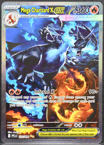 Mega Charizard X ex Special Illustration Rare Holo Phantasmal Flames 125/094 HP