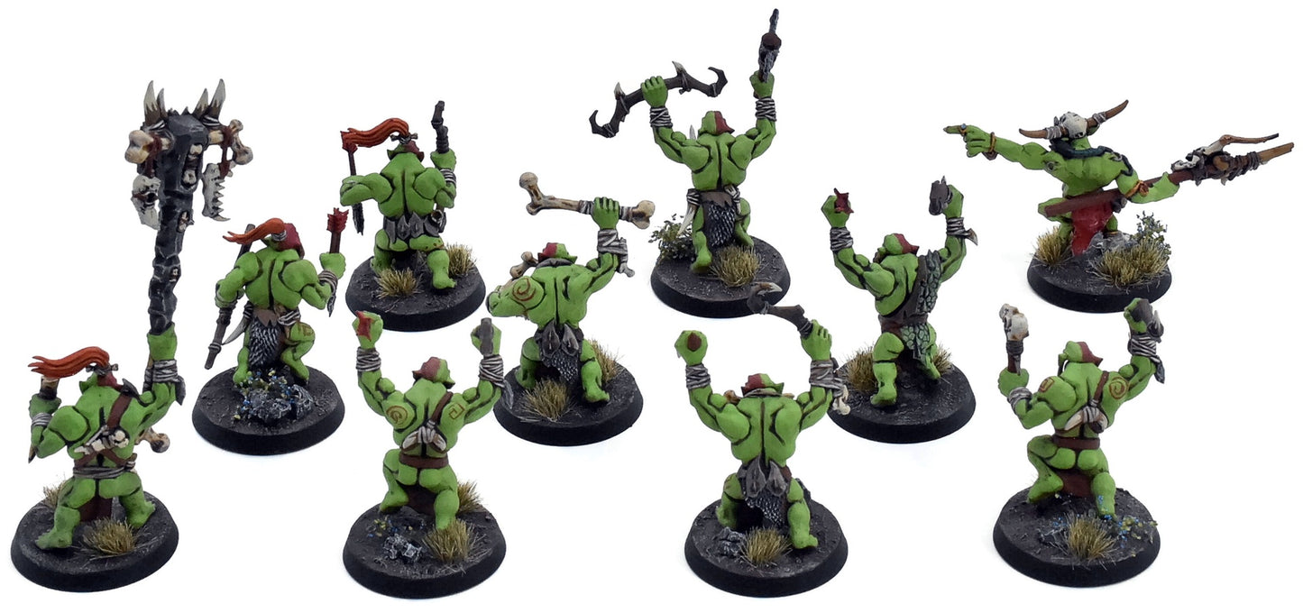 ORRUK WARCLANS 10 Savage Orruks #1 PRO PAINTED Warhammer Sigmar 7476