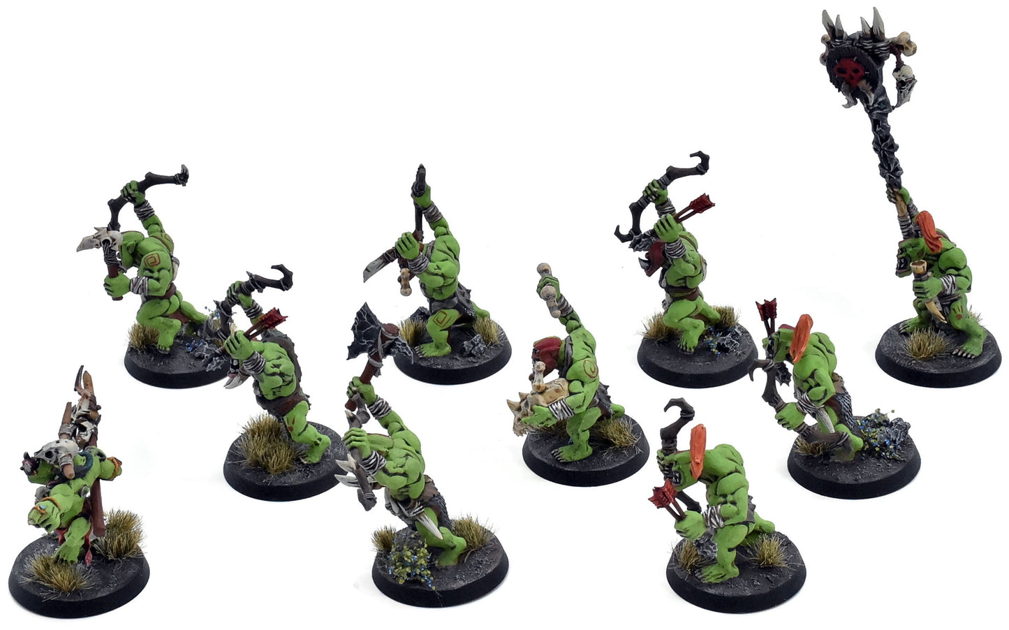 ORRUK WARCLANS 10 Savage Orruks #1 PRO PAINTED Warhammer Sigmar 7476