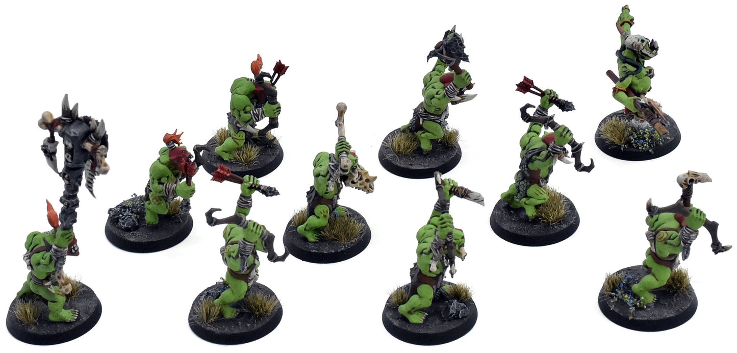 ORRUK WARCLANS 10 Savage Orruks #1 PRO PAINTED Warhammer Sigmar 7476