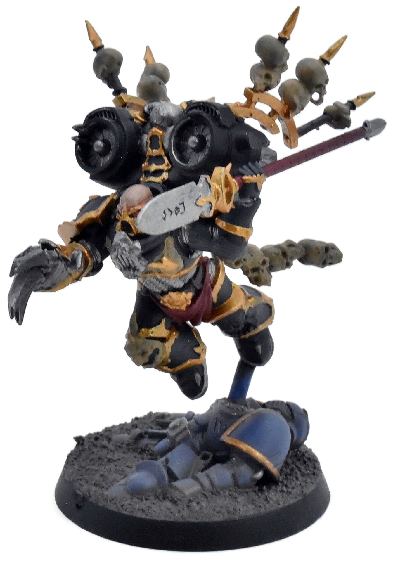 CHAOS SPACE MARINES Haarken Worldclaimer Herald #1 WELL PAINTED 40K 7490