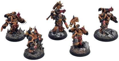 CHAOS SPACE MARINES 5 Chosen #1 WELL PAINTED Warhammer 40K 7544