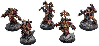 CHAOS SPACE MARINES 5 Chosen #1 WELL PAINTED Warhammer 40K 7544