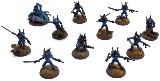 AELDARI 10 Guardians With Turret #1 WELL PAINTED Warhammer 40K 2393