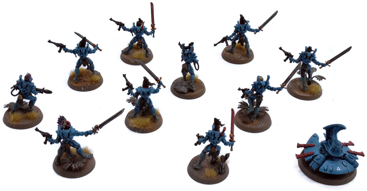 AELDARI 10 Guardians With Turret #1 WELL PAINTED Warhammer 40K 2393