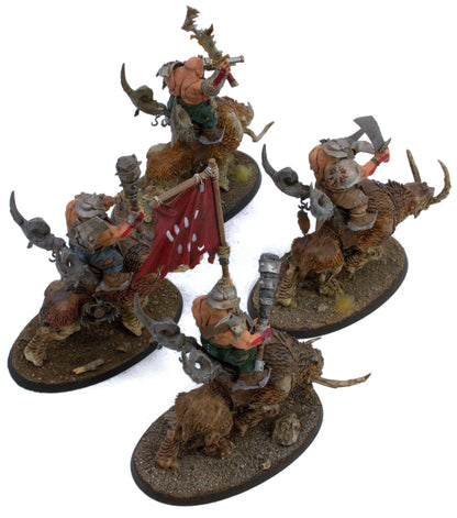 OGOR MAWTRIBES 4 Mournfang Pack #1 WELL PAINTED Warhammer Sigmar 8966