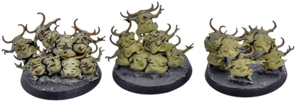 MAGGOTKIN OF NURGLE 3 Nurglings #2 Sigmar 3086 WELL PAINTED