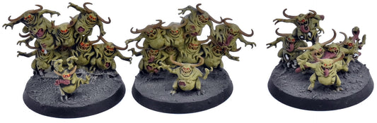 MAGGOTKIN OF NURGLE 3 Nurglings #1 Sigmar 3093 WELL PAINTED