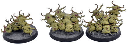 MAGGOTKIN OF NURGLE 3 Nurglings #1 Sigmar 3093 WELL PAINTED