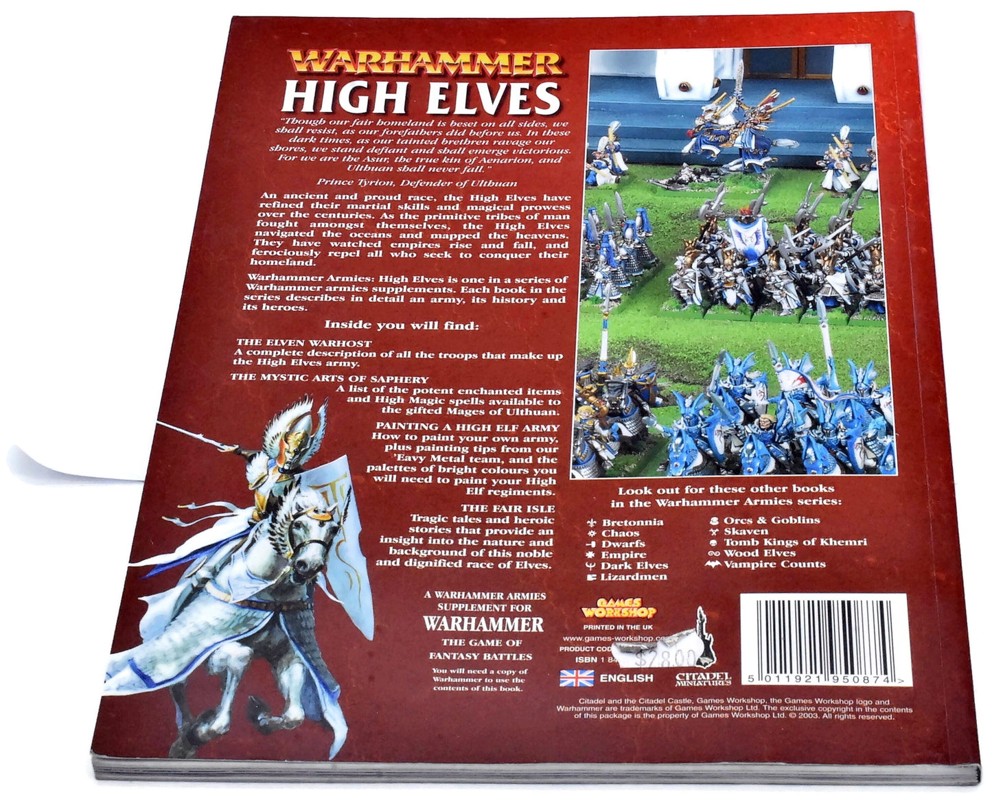 HIGH ELF REALMS Codex Supplement 2003 Edition #1 3802 Book Elves