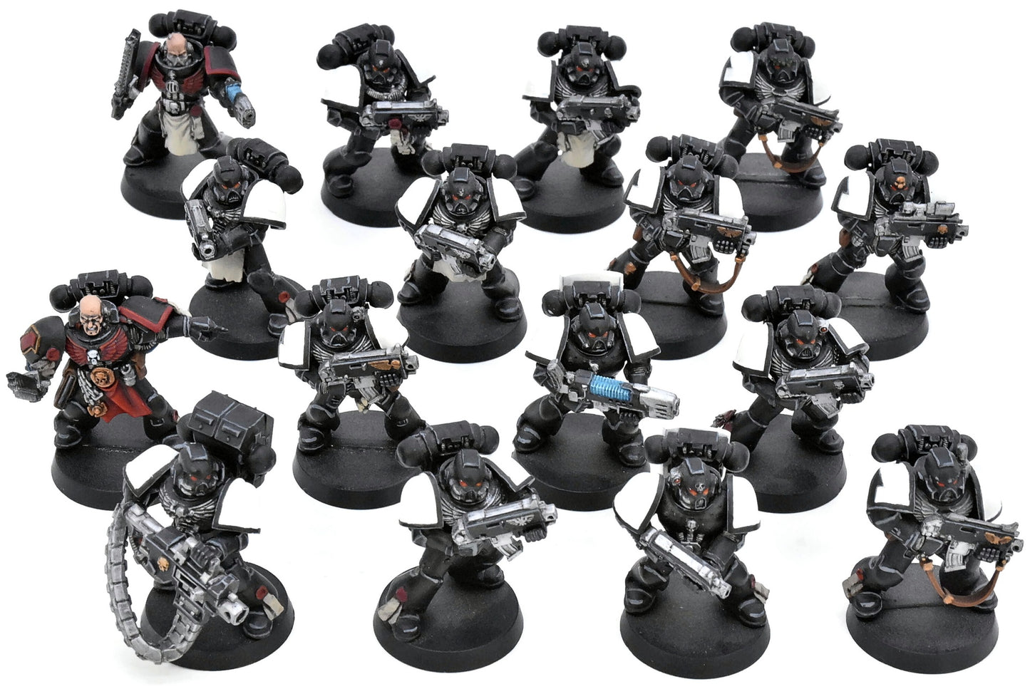 BLACK TEMPLARS 16 Marines Crusaders #1 WELL PAINTED Warhammer 40K 8978