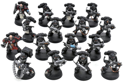 BLACK TEMPLARS 16 Marines Crusaders #1 WELL PAINTED Warhammer 40K 8978