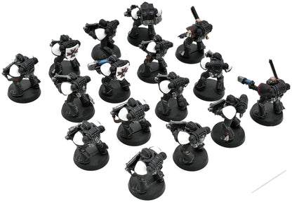 BLACK TEMPLARS 16 Marines Crusaders #1 WELL PAINTED Warhammer 40K 8978