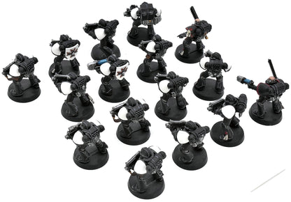 BLACK TEMPLARS 16 Marines Crusaders #1 WELL PAINTED Warhammer 40K 8978