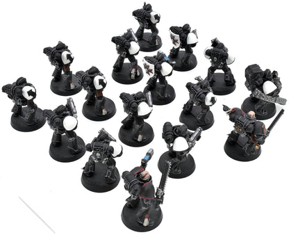 BLACK TEMPLARS 16 Marines Crusaders #1 WELL PAINTED Warhammer 40K 8978