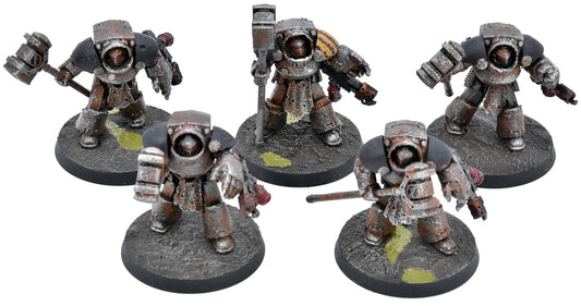 CHAOS SPACE MARINES 5 Horus Terminators #1 WELL PAINTED 40K Iron Warriors