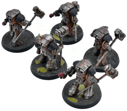 CHAOS SPACE MARINES 5 Horus Terminators #1 WELL PAINTED 40K Iron Warriors