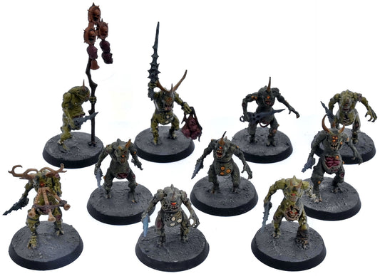 MAGGOTKIN OF NURGLE 10 Plaguebearers #4 Sigmar 4007 WELL PAINTED