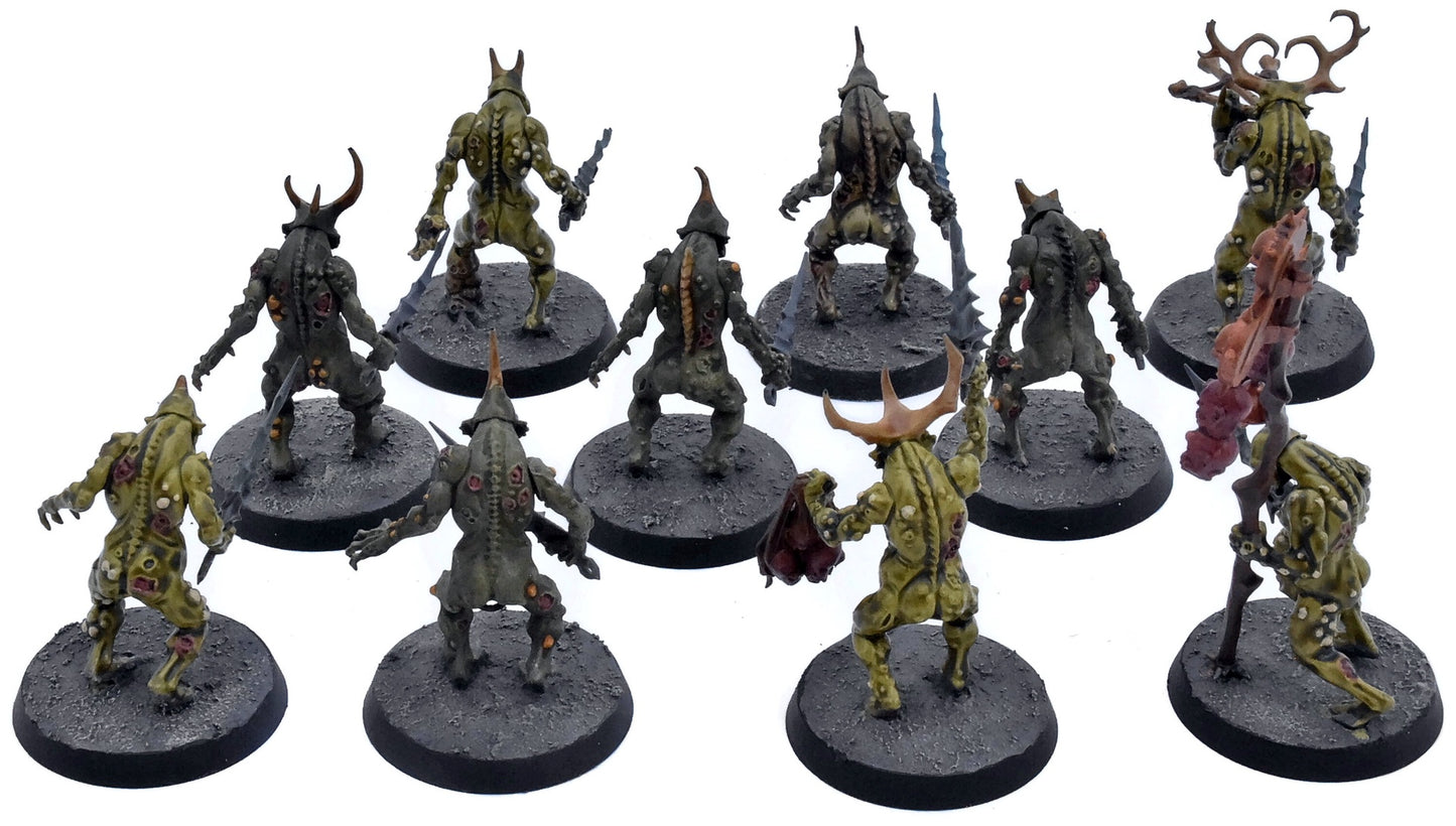 MAGGOTKIN OF NURGLE 10 Plaguebearers #4 Sigmar 4007 WELL PAINTED