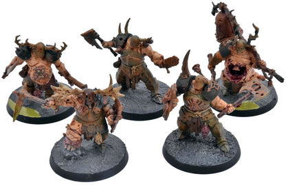 CHAOS DAEMONS 40K 5 Putrid Blightkings #2 WELL PAINTED Warhammer 40K 4021
