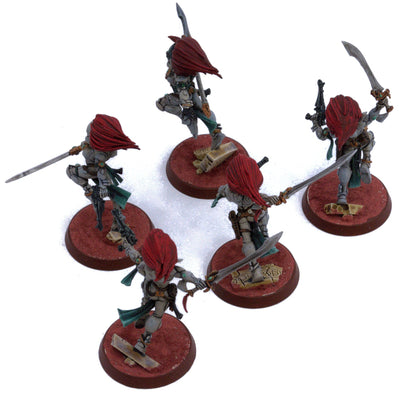 AELDARI 5 Howling Banshees #1 WELL PAINTED Warhammer 40K 0310